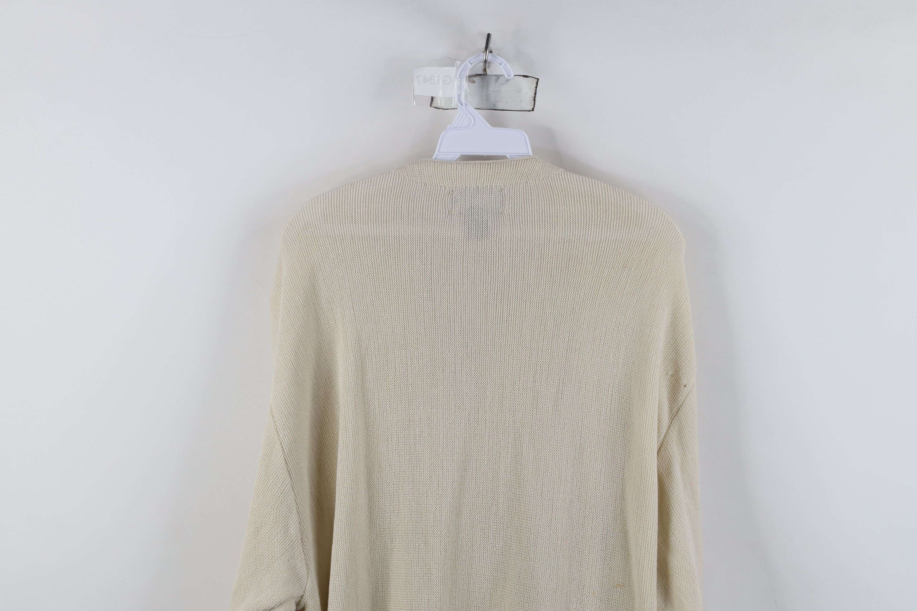 Vintage Vintage 90s Streetwear Cardigan Sweater Beige Khaki Acrylic Size US XL / EU 56 / 4 - 11 Thumbnail