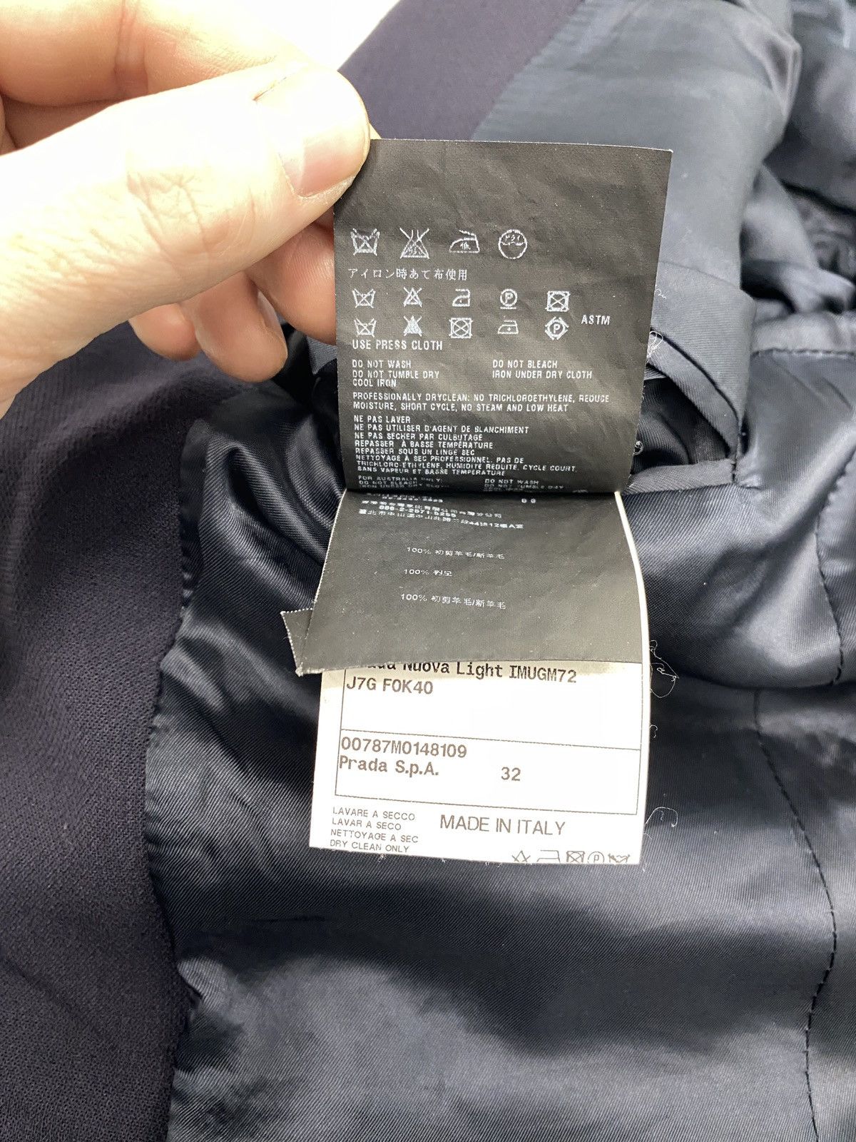 Prada Prada Navy Heavy Blazer Size 42R - 9 Thumbnail