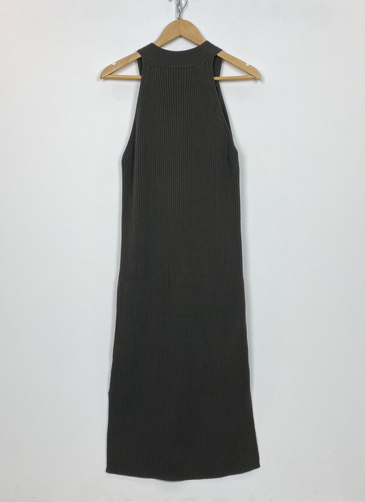 Allsaints Allsaints Orro Dress Knit Maxi Olive Green Sleeveless Top Size L / US 10 / IT 46 - 7 Thumbnail
