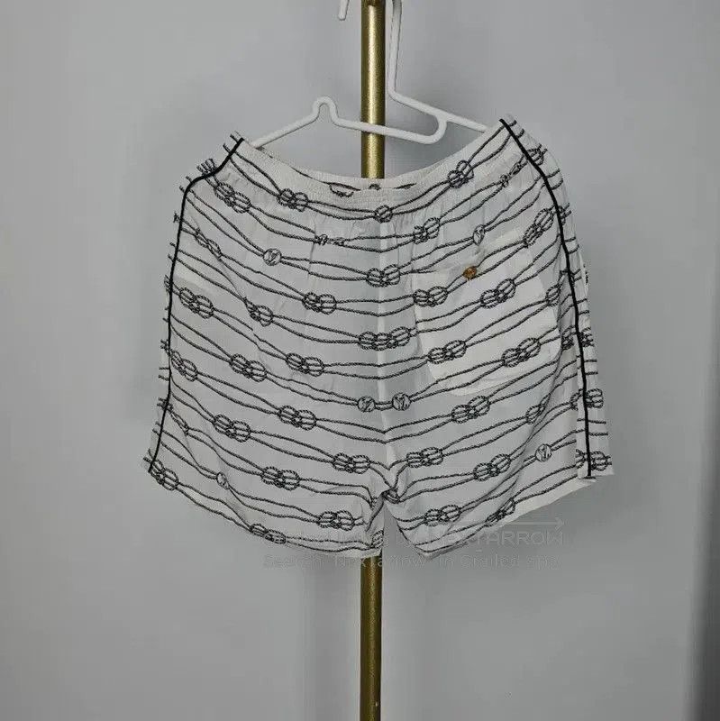 Louis Vuitton Louis Vuitton Summer White Silk Logo Shorts . Size 23" - 2 Thumbnail