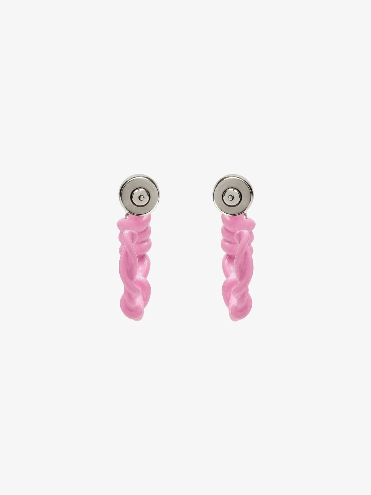 Givenchy o1mle0325 Size: OS / Twisted Crystal Hoop Earrings Size ONE SIZE - 1 Thumbnail