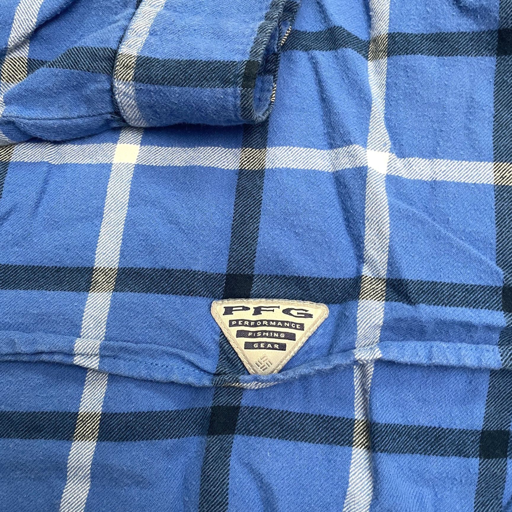 Vintage Columbia Shirt Mens Large Blue Plaid Flannel Long Sleeve Button-Down Cotton Top Size US L / EU 52-54 / 3 - 5 Thumbnail