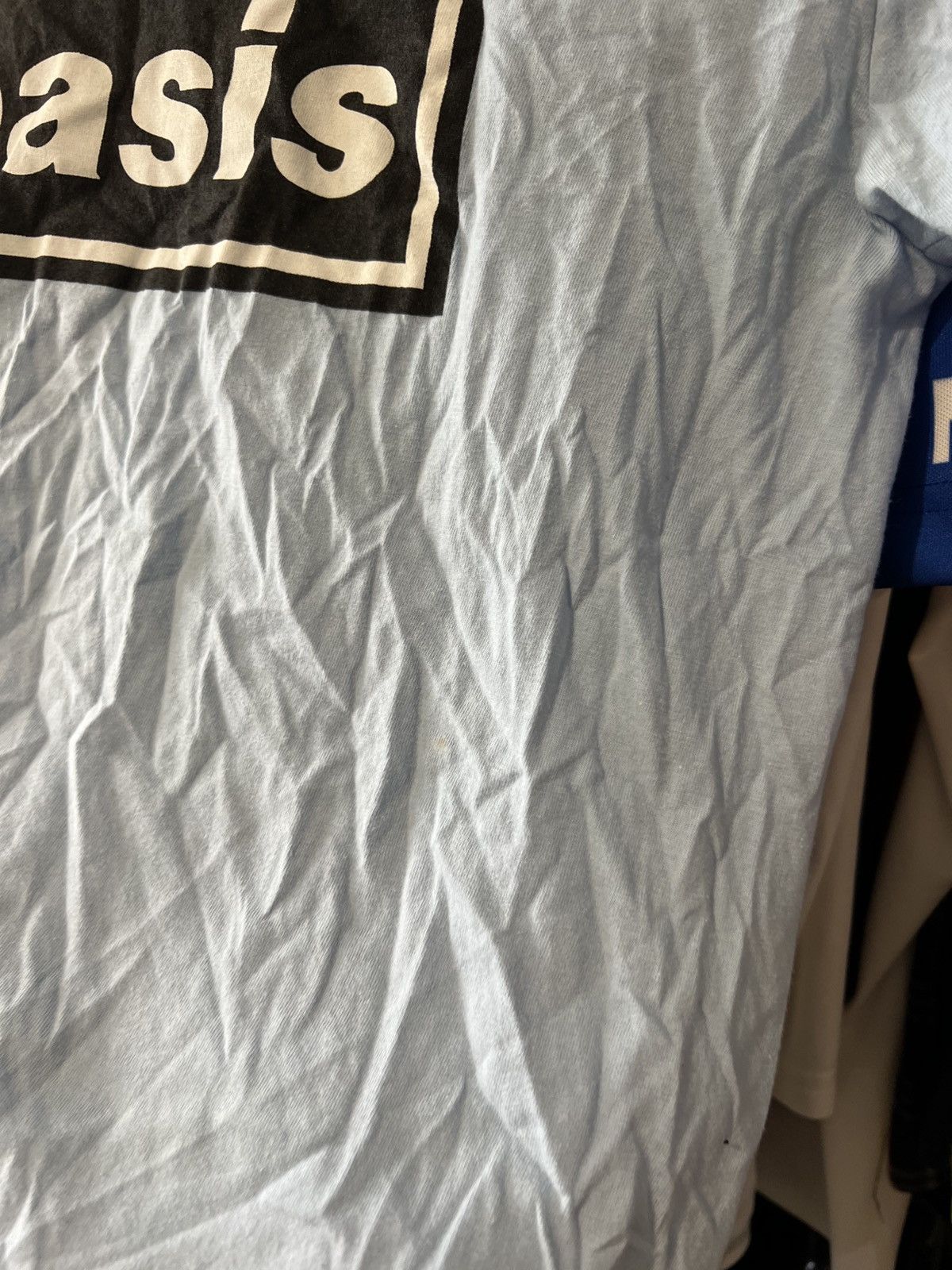 Band Tees VINTAGE OASIS DEFINITELY MAYBE BLUE AOP BOX LOGO T SHIRT Size US S / EU 44-46 / 1 - 8 Thumbnail