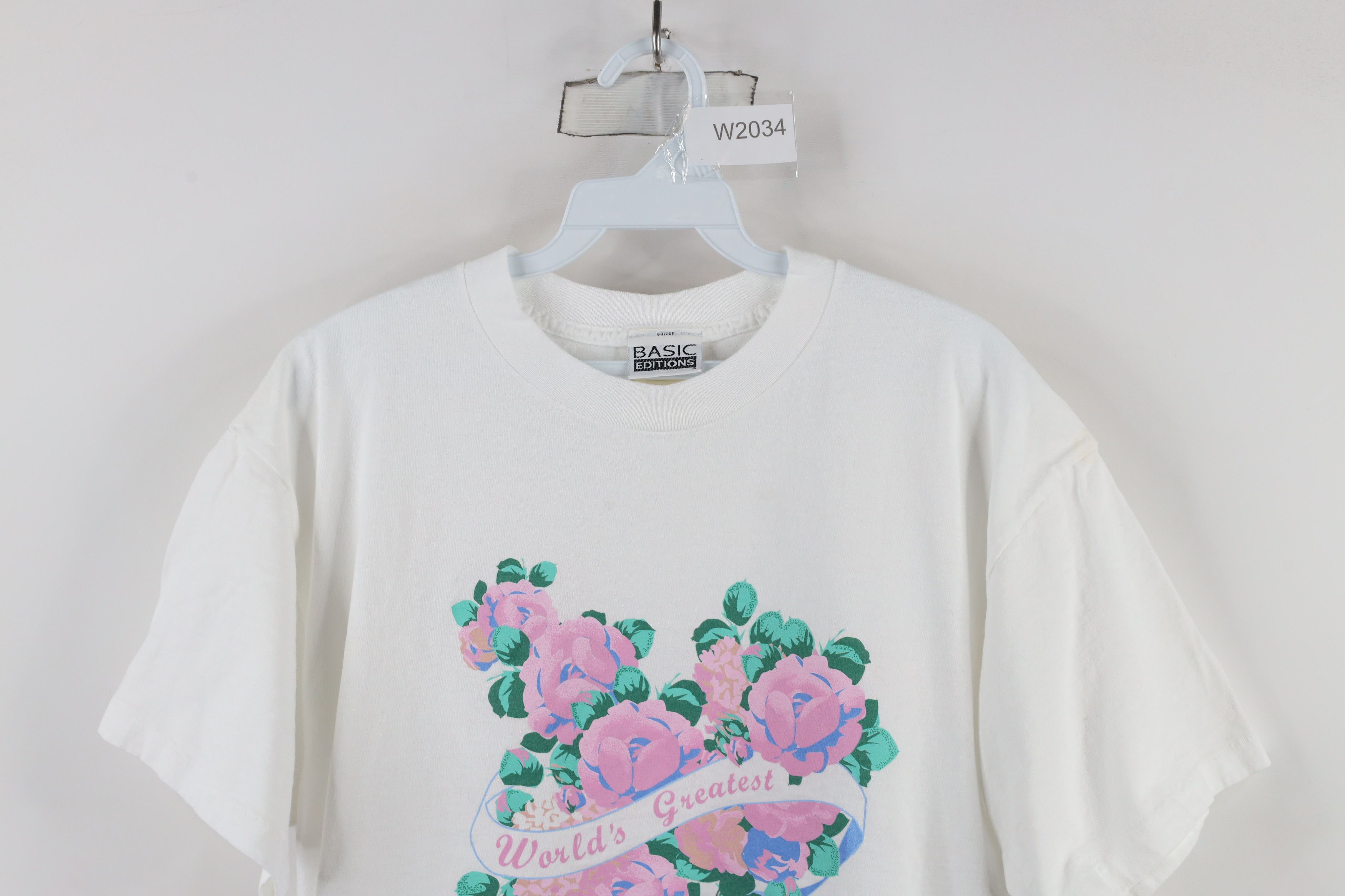 Vintage Vintage 90s Streetwear Greatest Mom Flower T-Shirt White Size L / US 10 / IT 46 - 2 Thumbnail