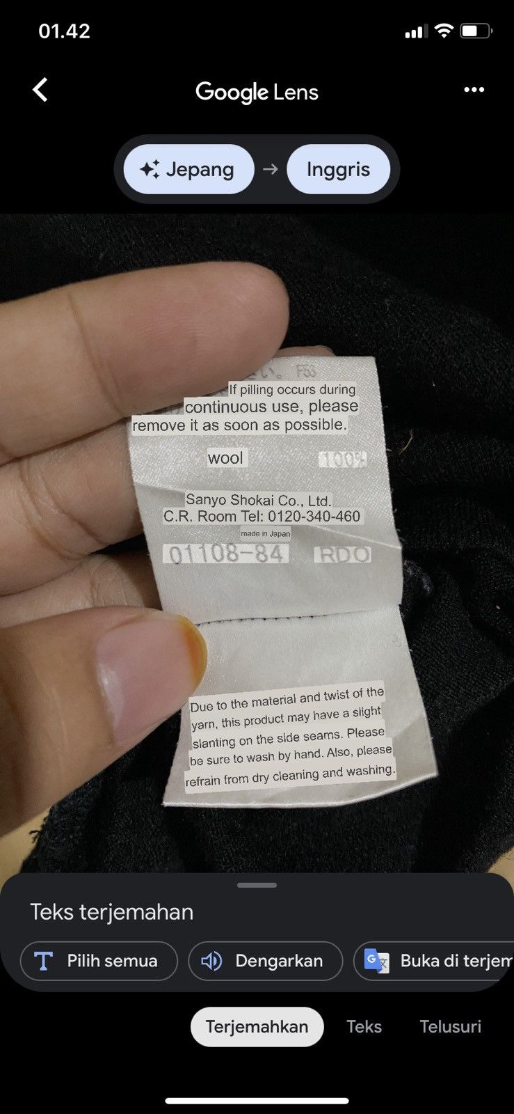Burberry Burberry black label japan embroidery logo classic 100% wool Size US M / EU 48-50 / 2 - 9 Thumbnail