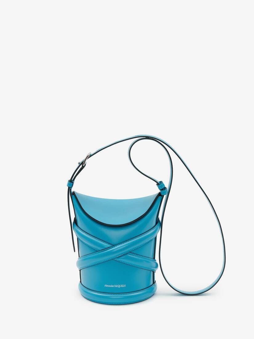 Alexander McQueen o1w1db10925 Size: OS/The Curve Mini in Blue Size ONE SIZE - 1 Thumbnail