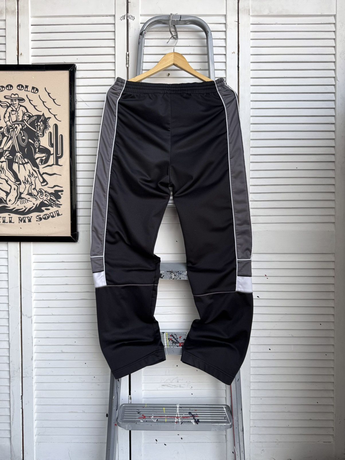 Kappa Kappa Banda Track Pants Logo Tape Joggers Monogram Black Y2K Size US 32 / EU 48 - 2 Thumbnail