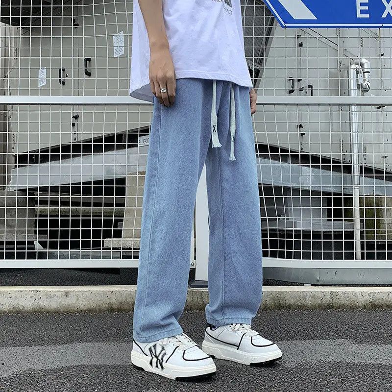 Japanese Brand × Jean Retro loose straight leg wide leg casual jeans Size US 32 / EU 48 - 6 Thumbnail