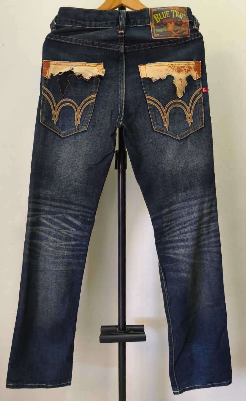 Edwin Edwin 505 Blue Trip Distressed Jeans Size US 29 - 12 Thumbnail