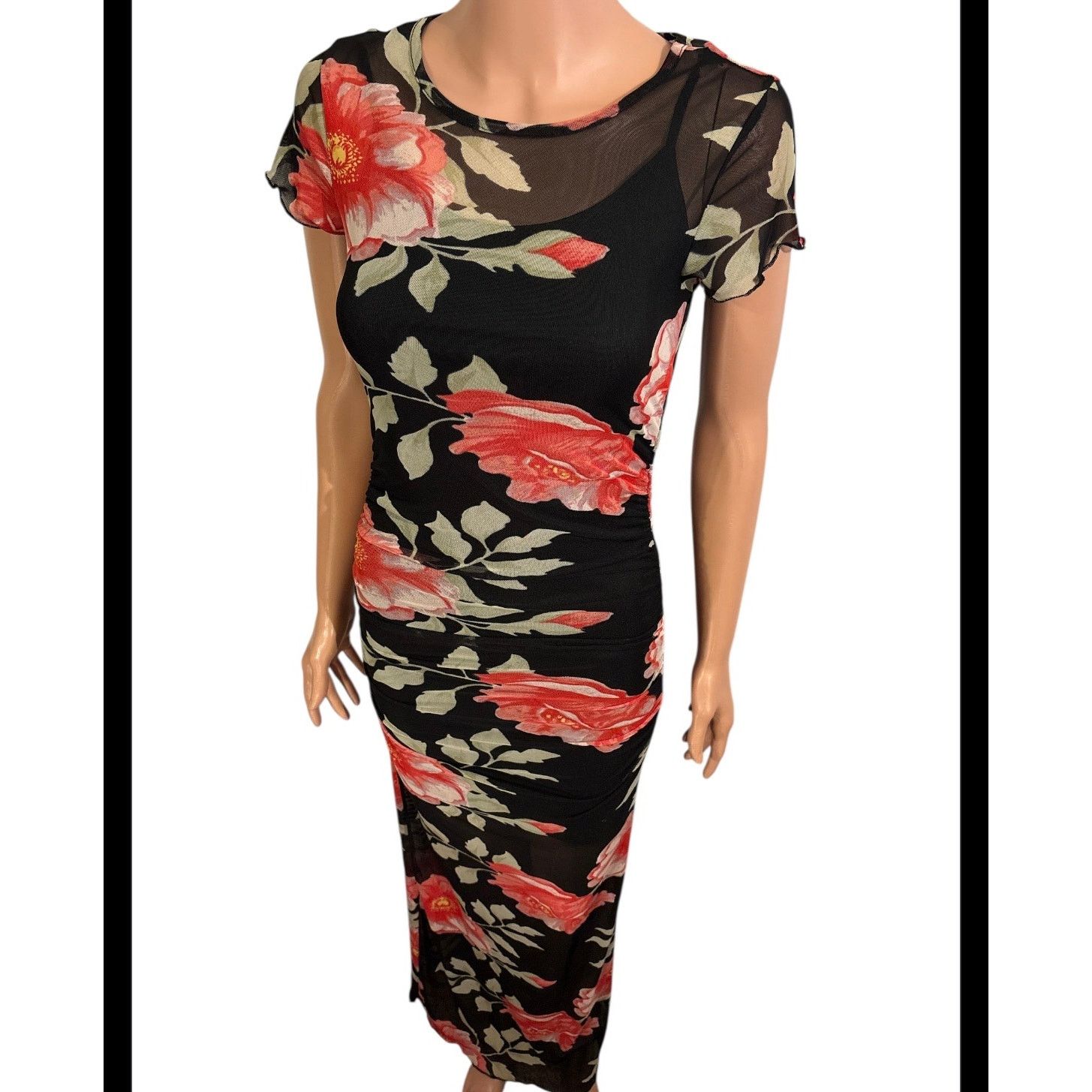 The Unbranded Brand No Comment Floral Overlaid Maxi Dress Size Small Size S / US 4 / IT 40 - 2 Thumbnail