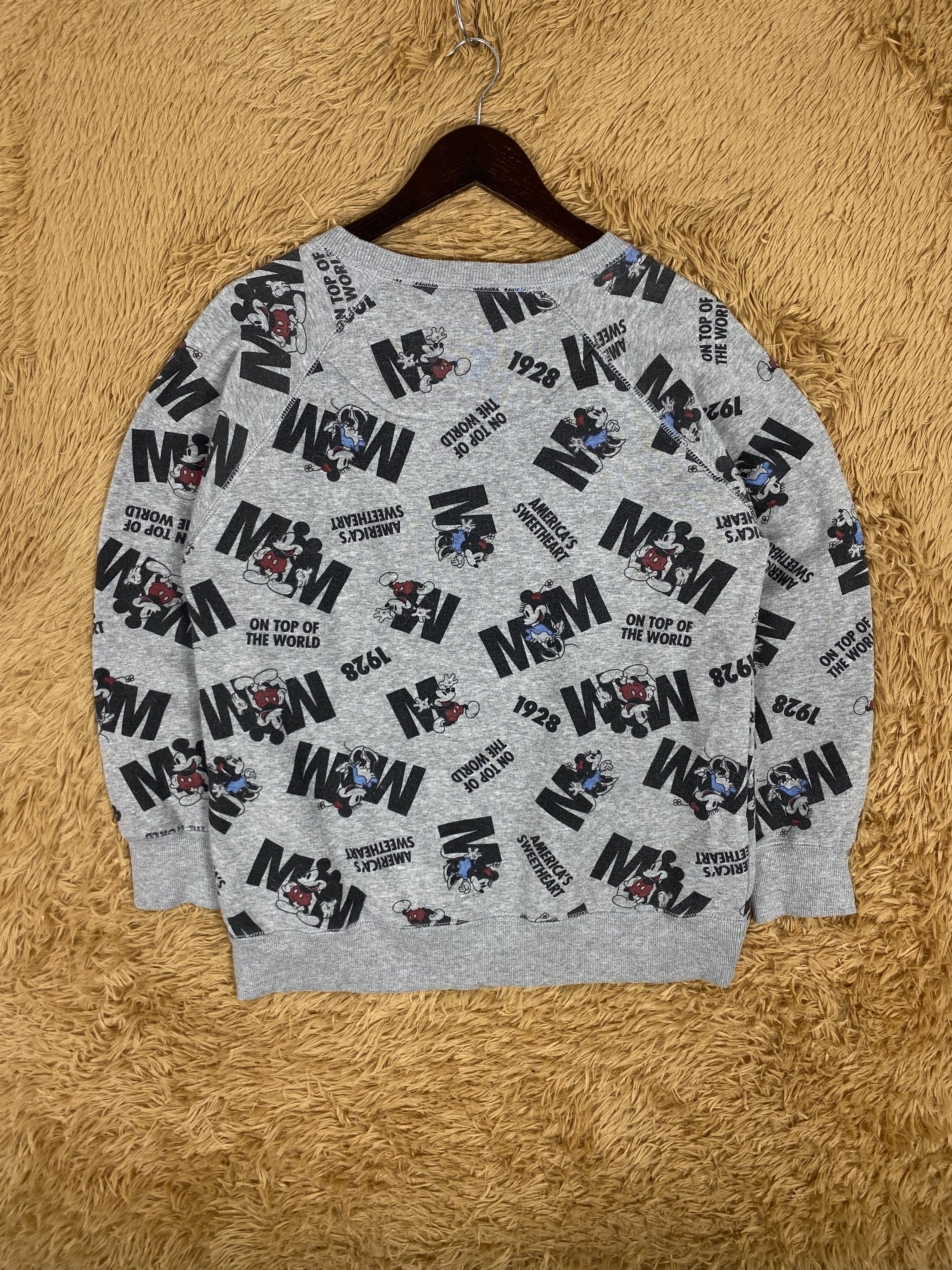 Cartoon Network Vintage Disney X Mickey Mouse Full Print Sweatshirts Size US L / EU 52-54 / 3 - 4 Thumbnail