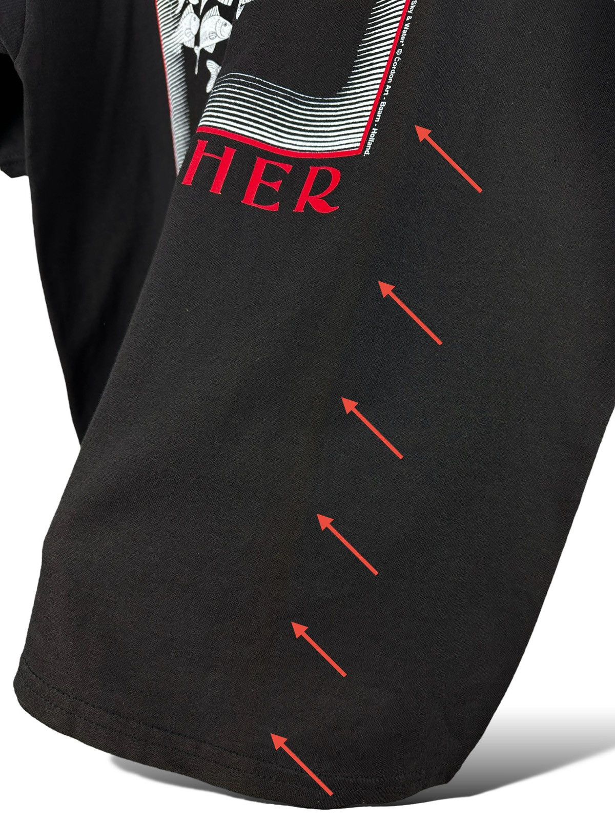 Vintage Vintage MC Escher “Ski & Water” Art T-Shirt Black Size US XL / EU 56 / 4 - 5 Thumbnail