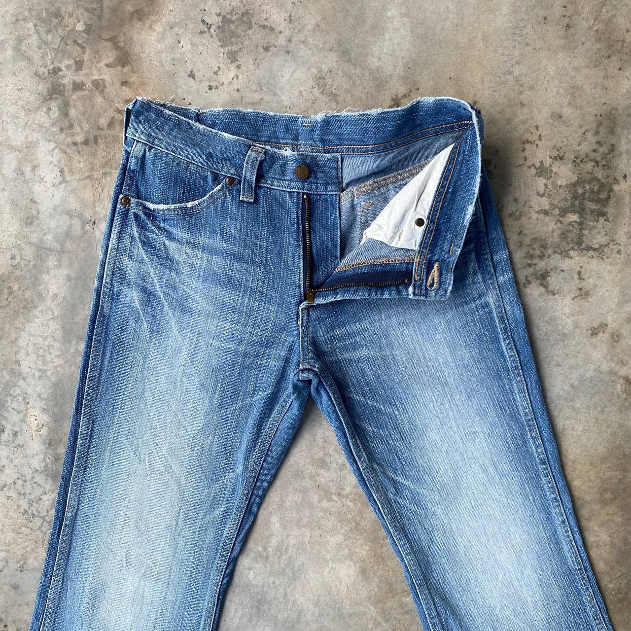 Lee RARE Vintage Lee Riders Button Slit Flare Jean-70s/80s Style Size US 29 - 2 Thumbnail