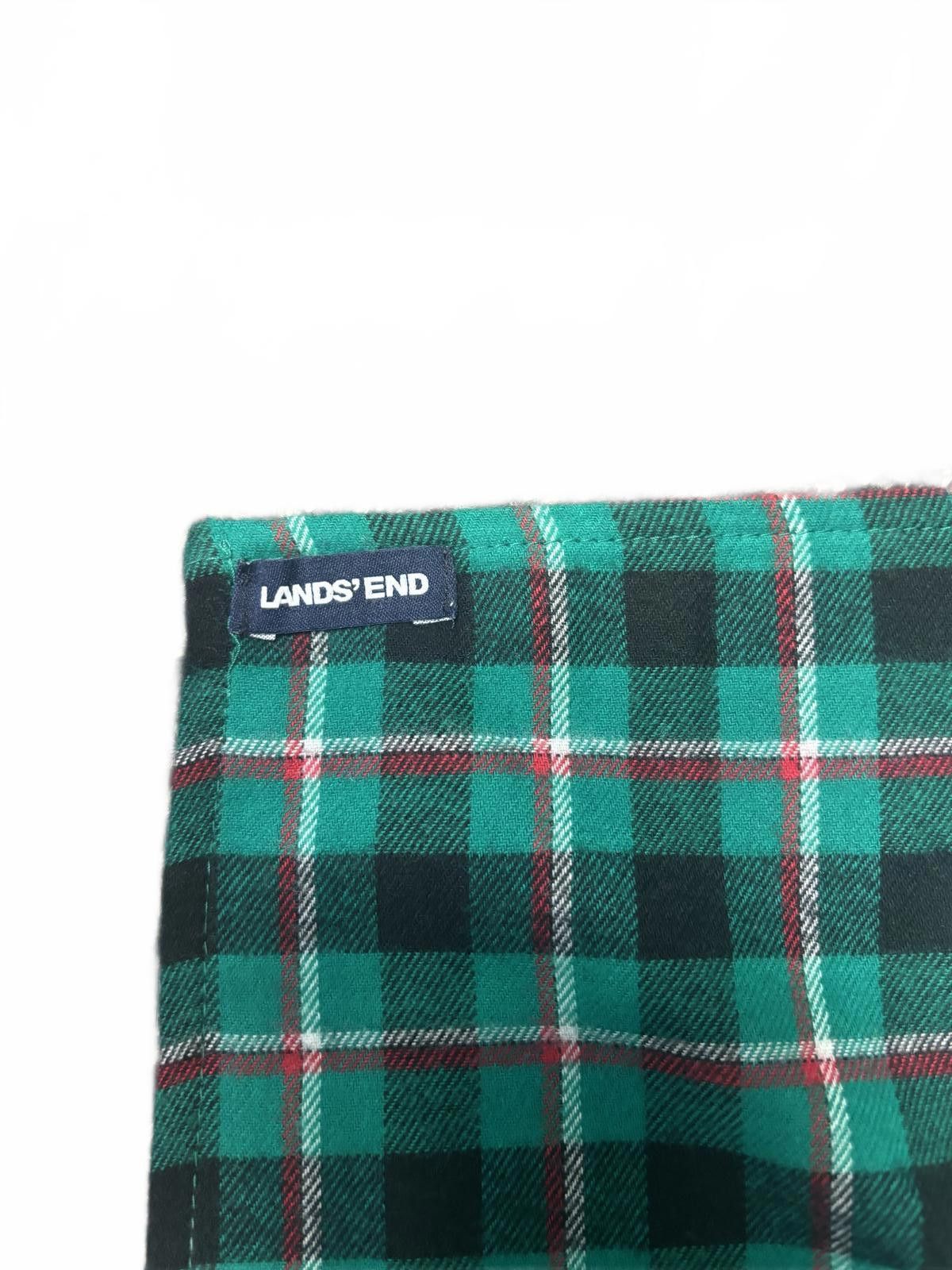 Lands' End Lands' End Green Plaid Cotton Dog Bandana - Medium Size ONE SIZE - 3 Thumbnail