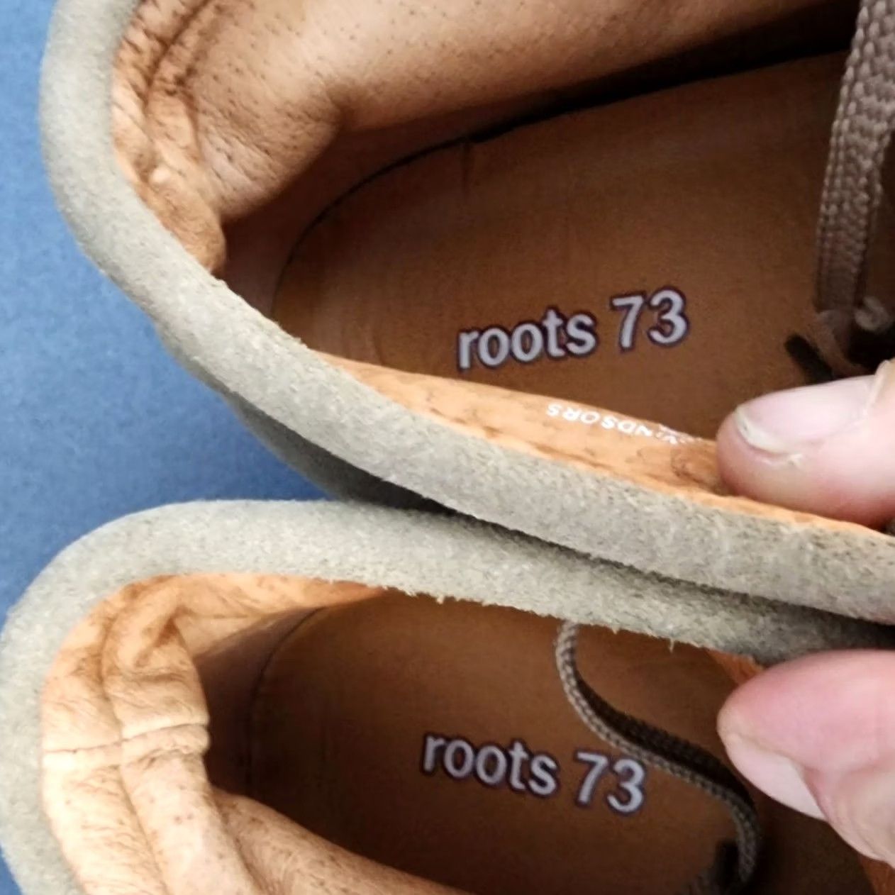 Roots Roots 73 Canada Mens Boots 8M Windsors Chukka Suede Leather Ankle Driving Casual Boots Mens 8 Beige Leather Chukka Boots Canada Mens Shoes Size US 8 / EU 41 - 6 Thumbnail