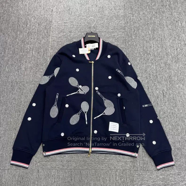 Thom Browne Thom Browne Tennis Racquet Embroidered Sweatshirt Size US XL / EU 56 / 4 - 1 Thumbnail