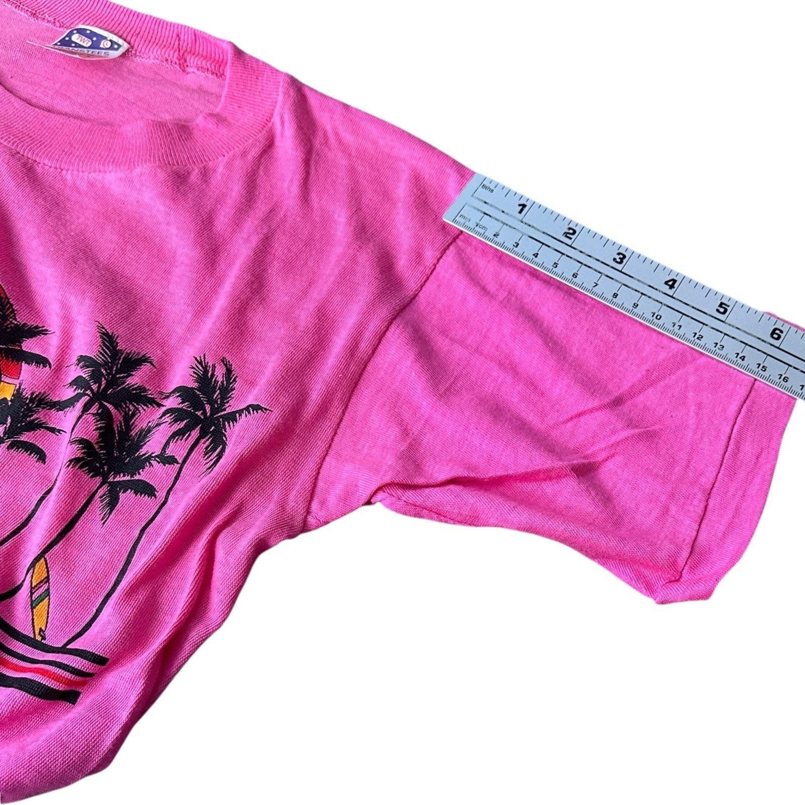 Other Vintage Hawaii Palm Trees T-Shirt Mens Large Pink 80s Sunset Size US L / EU 52-54 / 3 - 7 Thumbnail