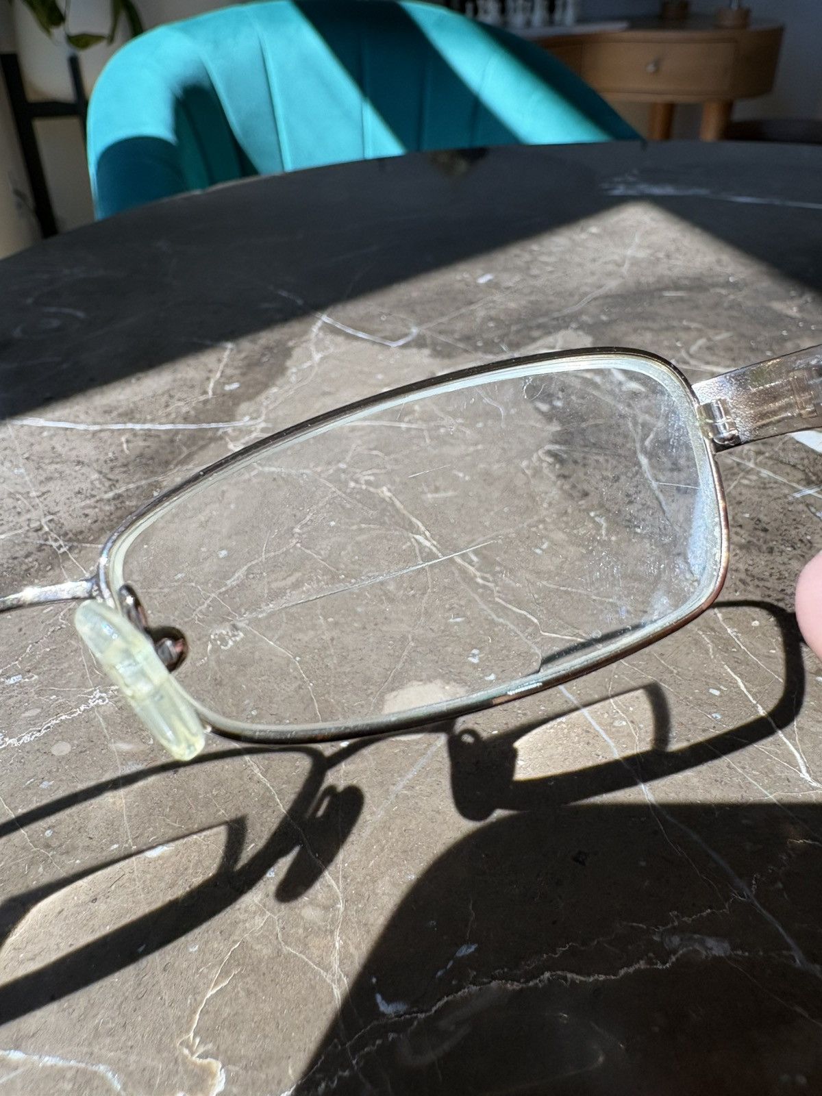 Fendi FENDI F769R Vintage 80s 90s Silver Rectangle Eyeglasses READ Size ONE SIZE - 14 Thumbnail