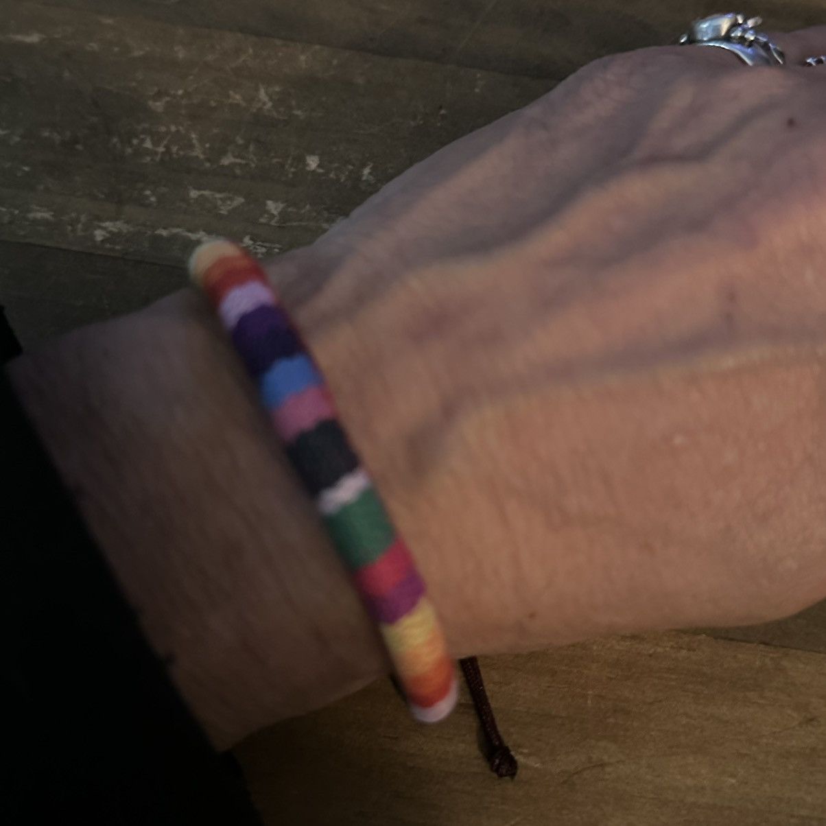 Other Rainbow striped woven adjustable bracelet Size ONE SIZE - 4 Thumbnail