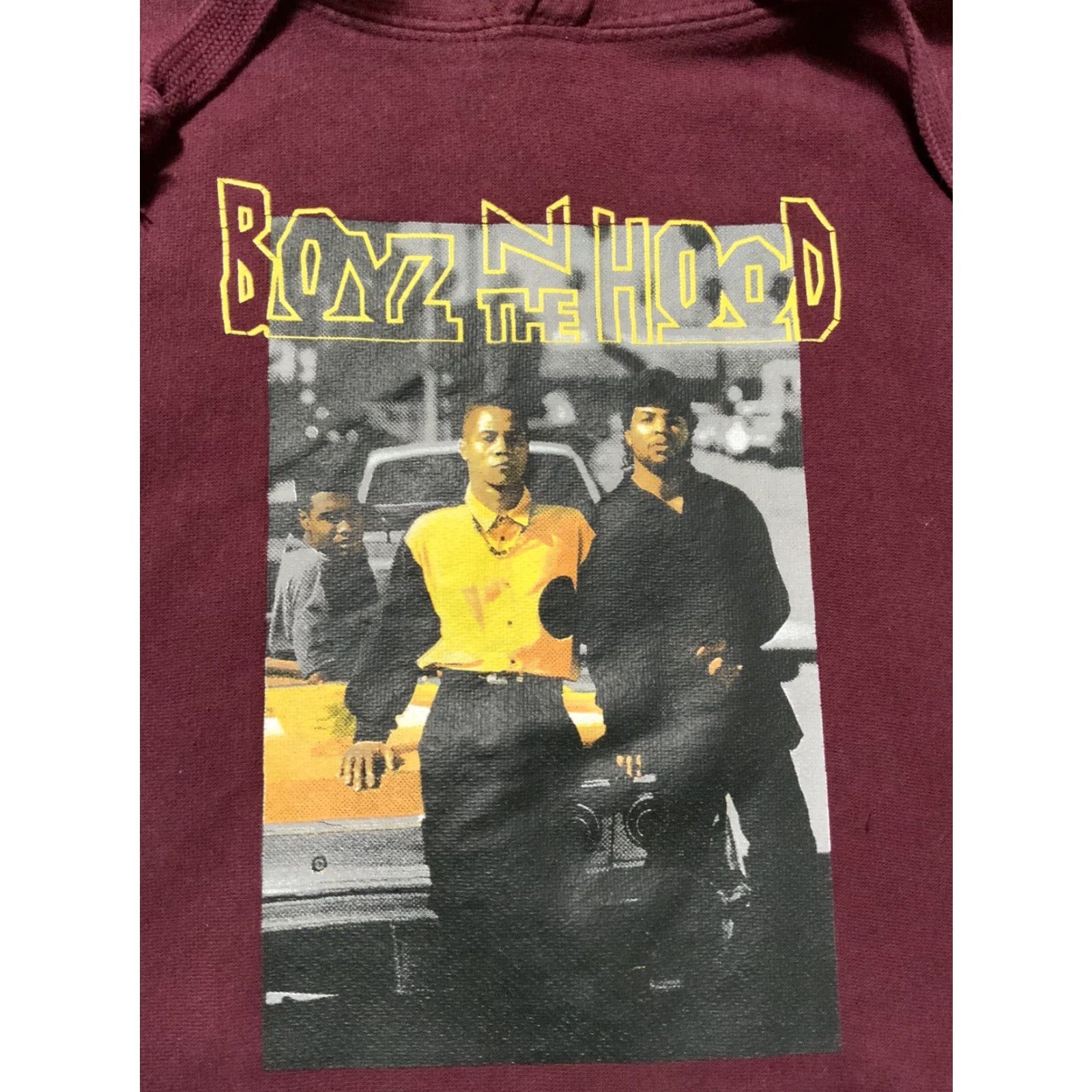 Etro Philcos Boyz N The Hood Maroon Movie Film Retro Graphic Pullover Hoodie M Mens Size US M / EU 48-50 / 2 - 5 Thumbnail