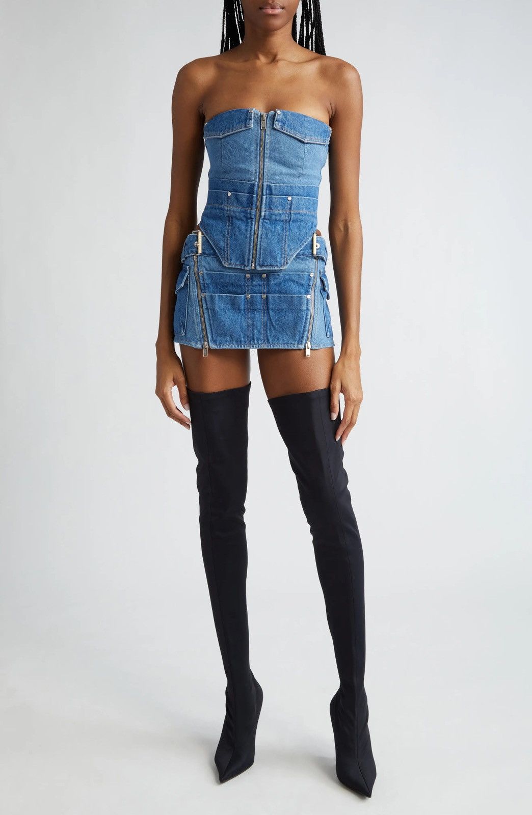 Dion Lee “Tool Belt” Denim Mini Skirt Size 25" / US 0 / IT 36 - 4 Thumbnail