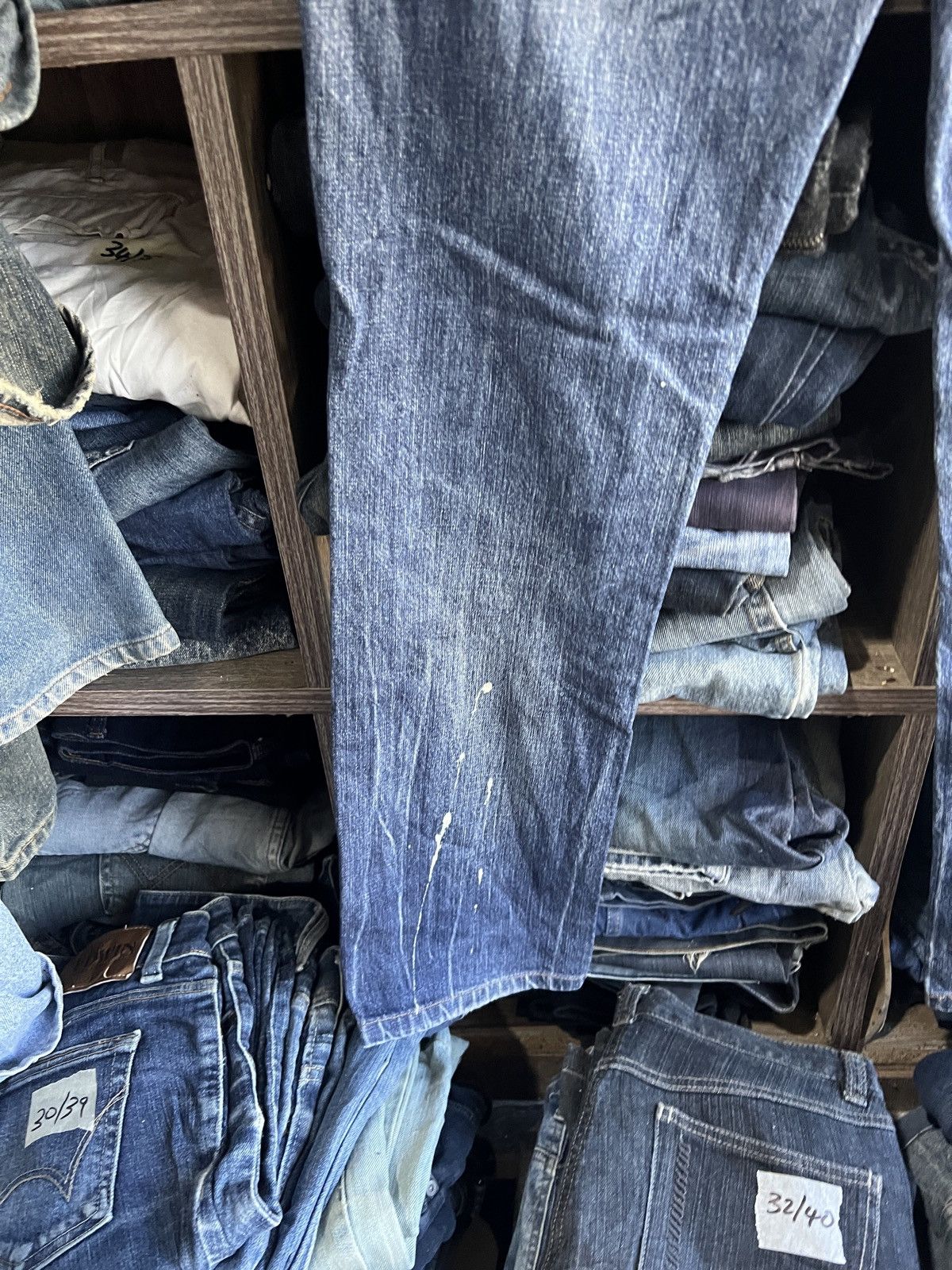 Levi's 🔥Levis 501 Button No 359 Distressed Denim Size 29" - 12 Thumbnail
