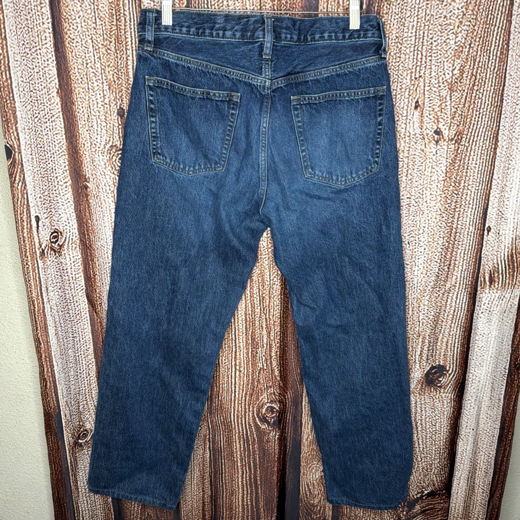 Uniqlo Uniqlo Jeans Mens 33 Straight Leg Fit Cotton Denim Pocket Casual 33 Blue Mid 10-12in Inseam 28in Regular Size US 33 - 3 Thumbnail