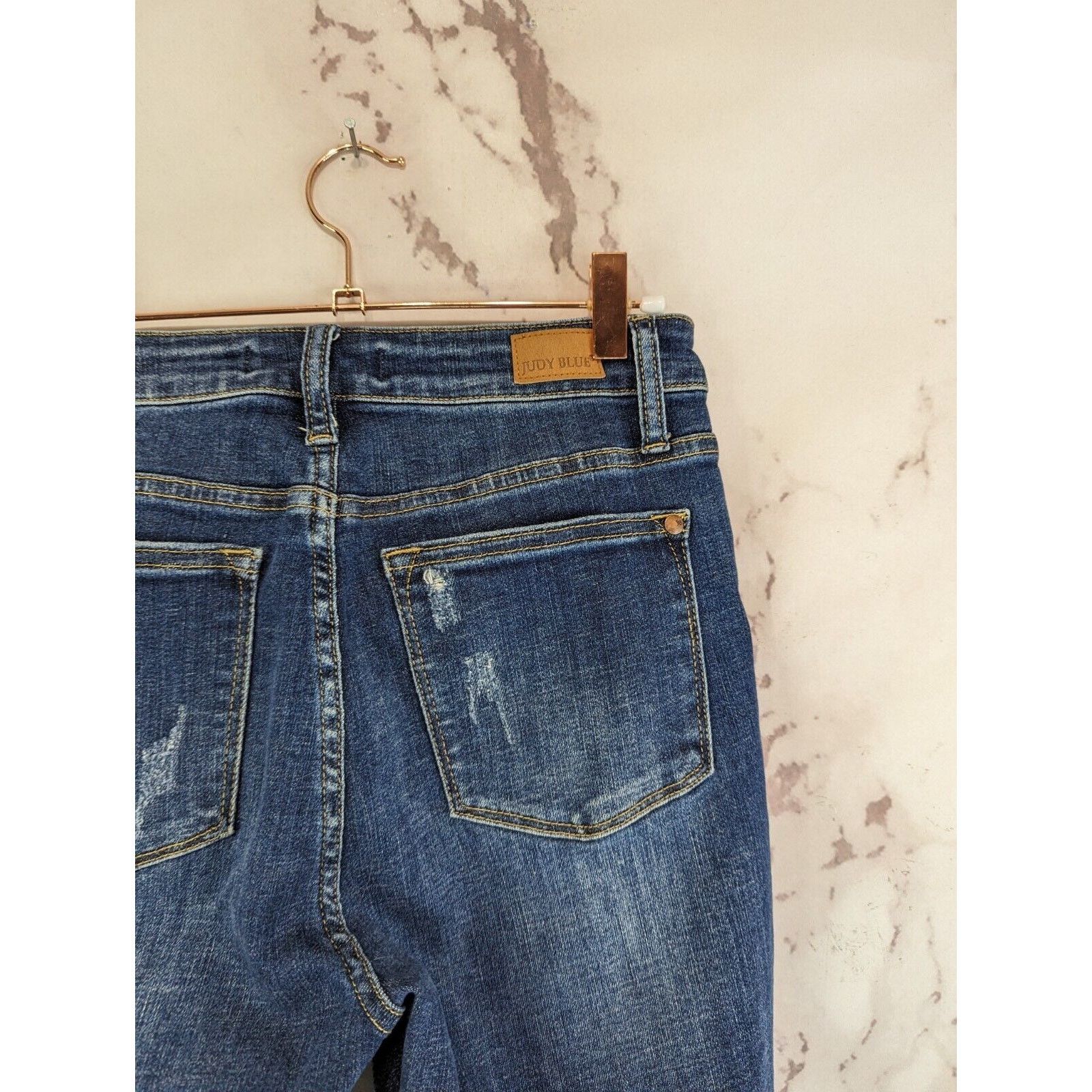 Judy Blue Judy Blue Jean Women 26 3 Crop Flare Denim Distressed High Size 26" / US 2 / IT 38 - 10 Thumbnail