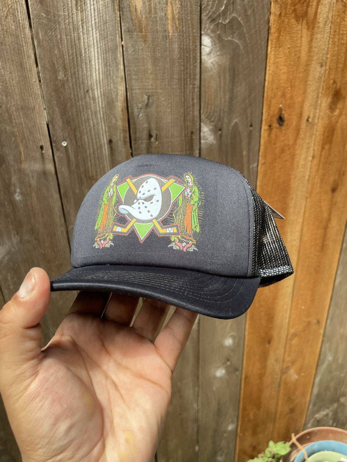 Other Anaheim mighty ducks x Virgin Mary trucker hat custom made Size ONE SIZE - 2 Thumbnail