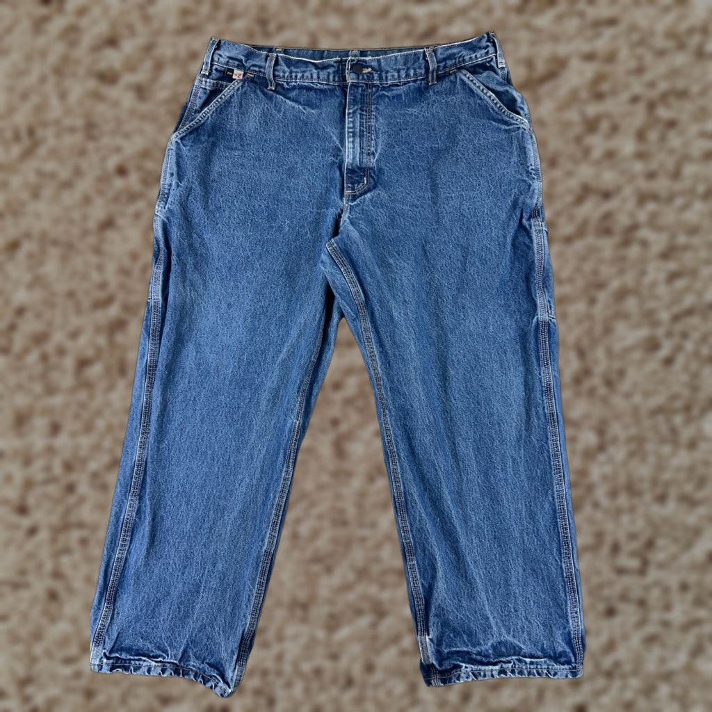 Carhartt Carhartt Jeans Mens 40 Blue Denim Original Fit FR Cat 2 2112 Carpenter Size US 40 / EU 56 - 1 Thumbnail