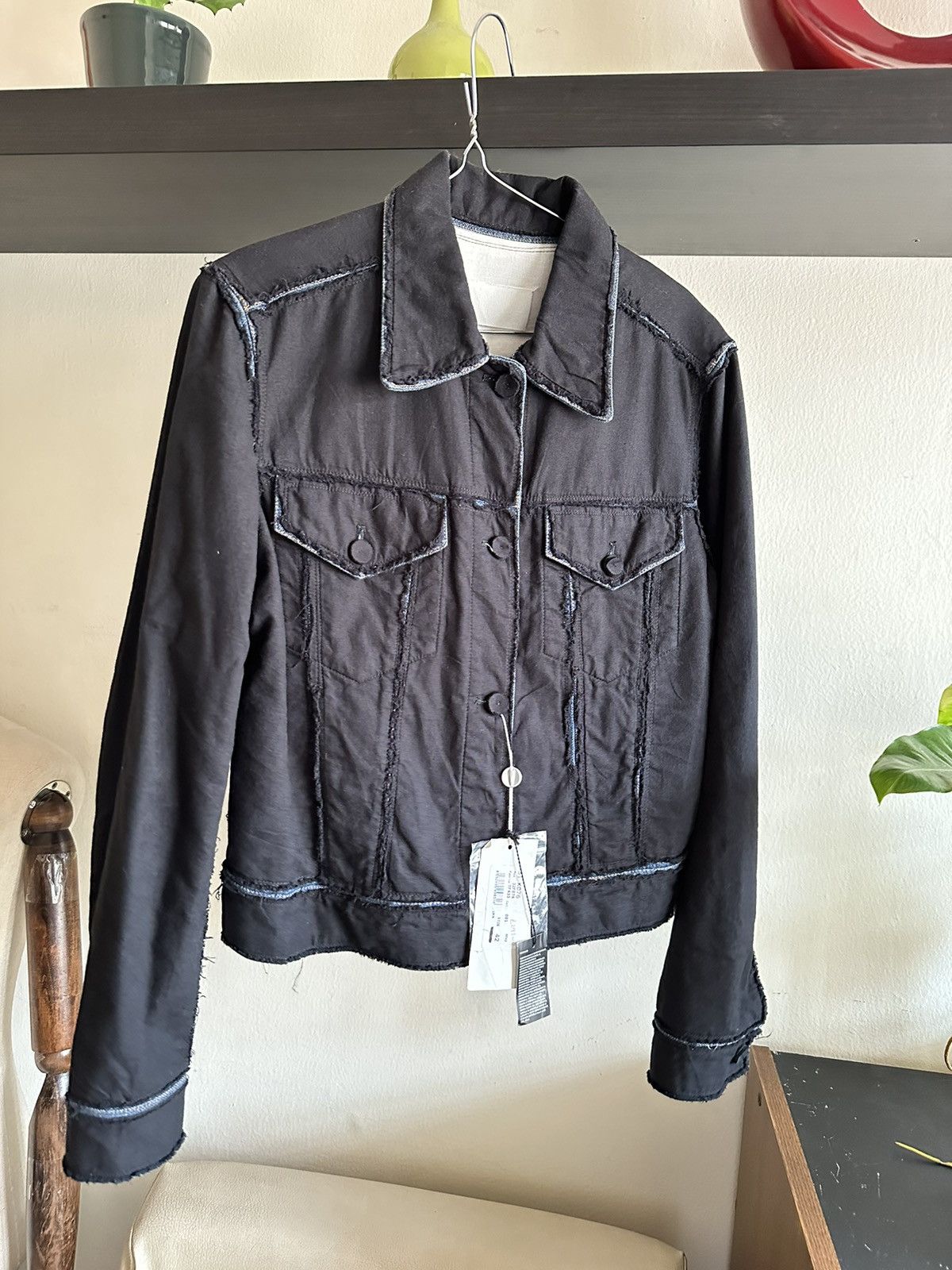 Maison Margiela FW04 Artisanal Maison Margiela Black Overlay Jacket Size US XS / EU 42 / 0 - 2 Thumbnail