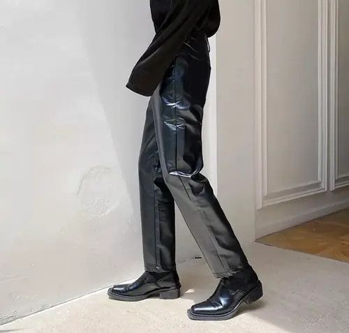 Jean Casual leather pants Size US 32 / EU 48 - 2 Thumbnail