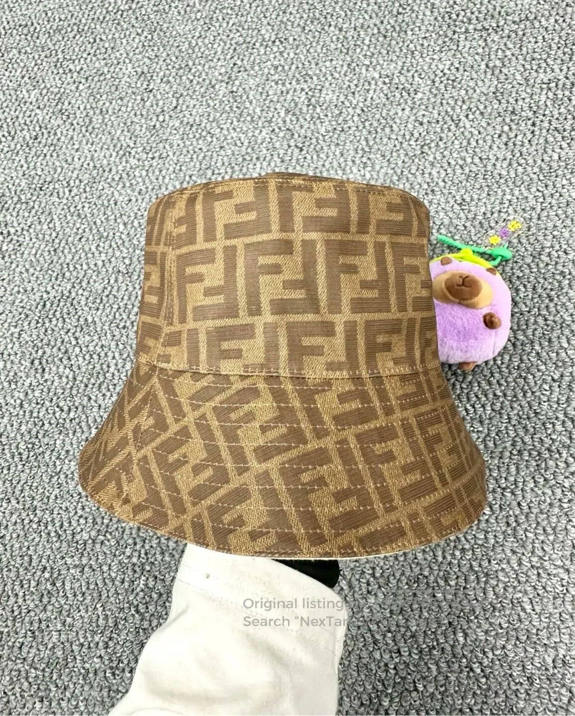 Fendi FENDI size M Monogram All-over Printed Logo Fisherman's Ca Size ONE SIZE - 1 Thumbnail