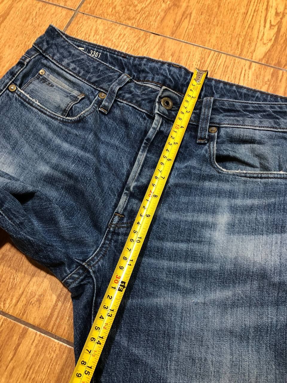 G-Star G Star RAW Jeans Mens 3301 Straight Button Fly streetwear Size US 30 / EU 46 - 7 Thumbnail