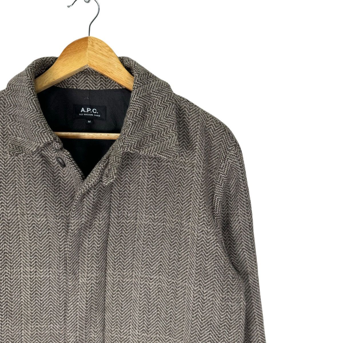 A.P.C. 🌟A.P.C RUE PARIS PETE HERRINGBONE LONG COAT JACKET Size US M / EU 48-50 / 2 - 3 Thumbnail