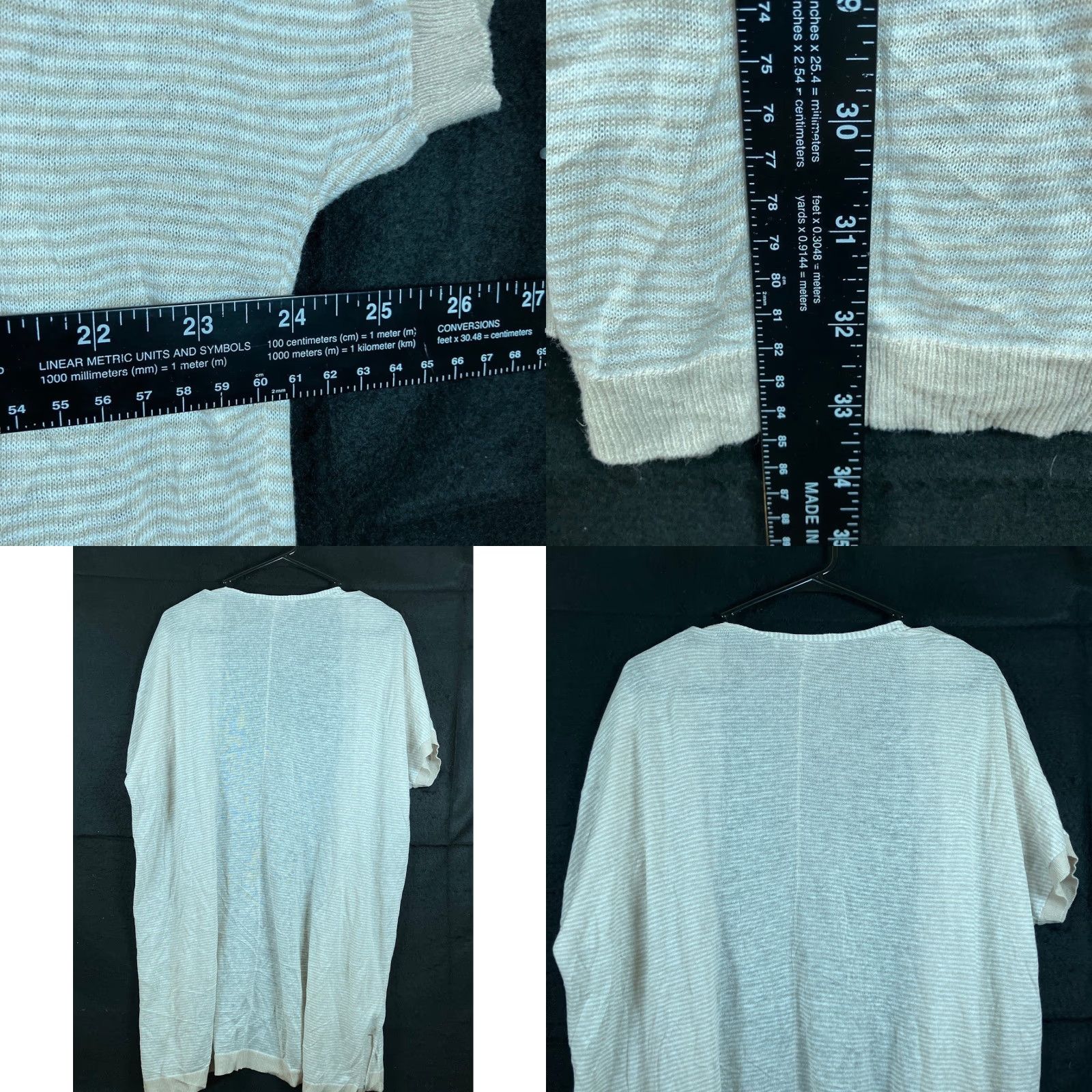 Loft VINTAGE Loft Womens Cardigan Sweater Tan Open Front Short Sleeve Linen Blend M Size M / US 6-8 / IT 42-44 - 8 Thumbnail