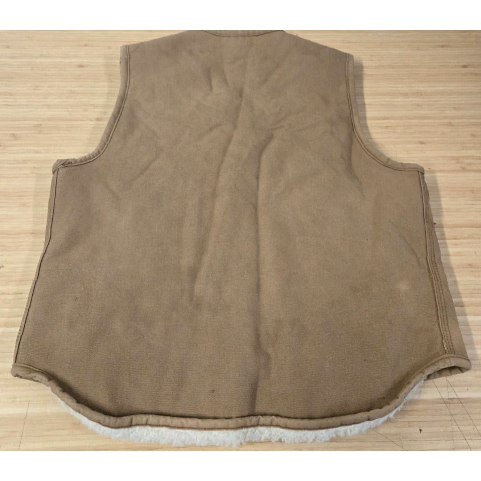 Carhartt VINTAGE Carhartt Vest 80s L Tall Tan Brown Canvas USA Men L PVC? Size US L / EU 52-54 / 3 - 5 Thumbnail