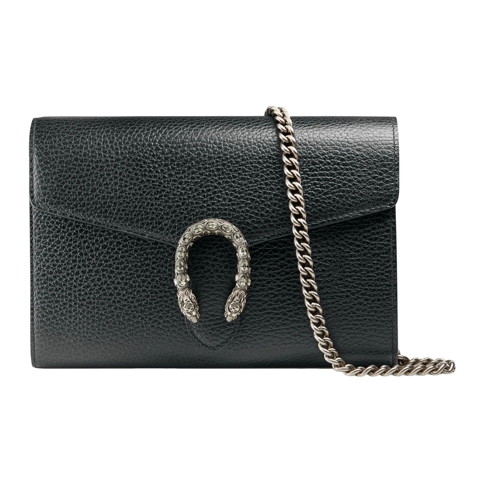 Gucci GUCCI Dionysus Black Leather Chain Wallet New Auth Size ONE SIZE - 1 Thumbnail