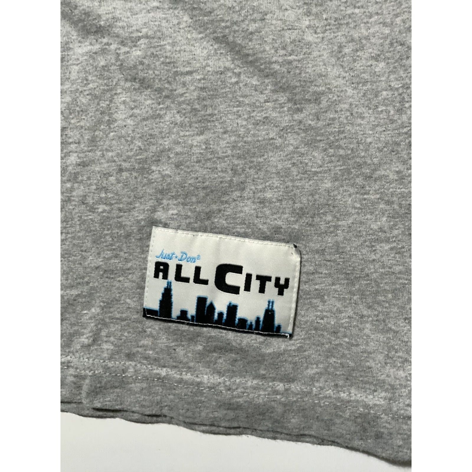 Just Don Just Don All City Basketball Gray Heather Gray Embroidered S/S T-Shirt Sz. S Mens Shirt Size US S / EU 44-46 / 1 - 5 Thumbnail