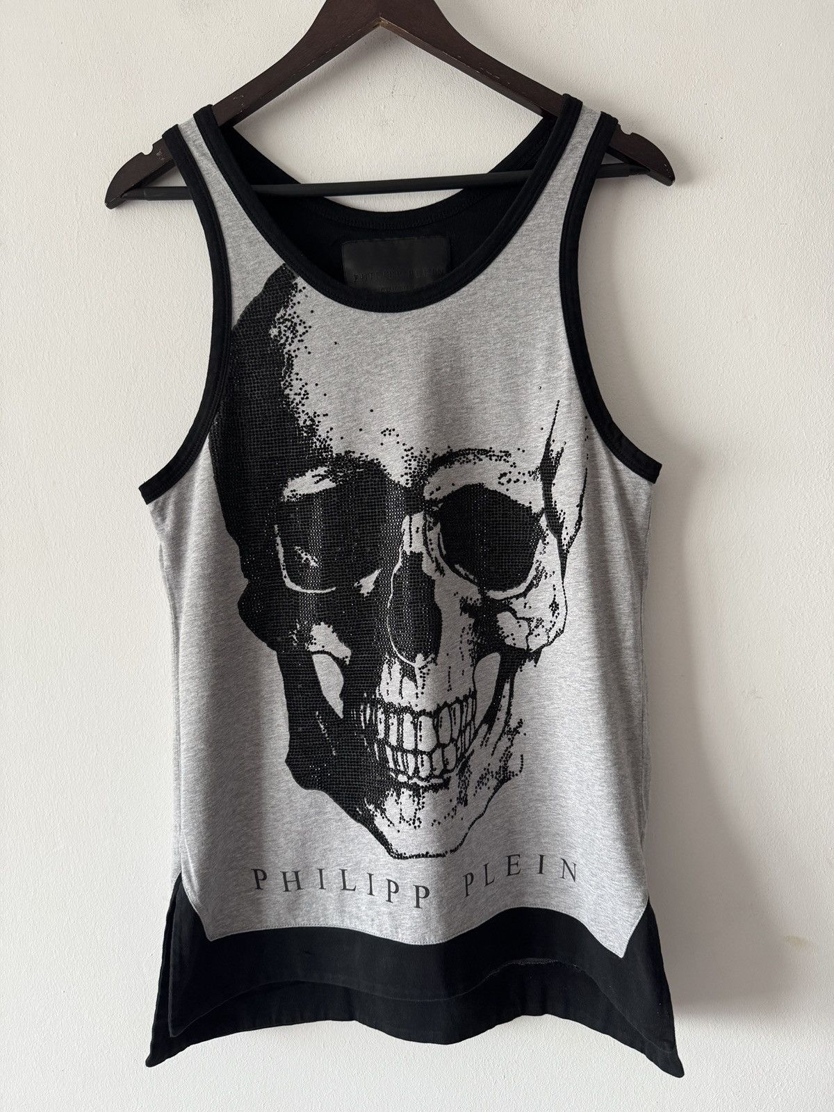 Philipp Plein 🔥 Philipp Plein Skull Grey Tank Top Size S / US 4 / IT 40 - 1 Thumbnail