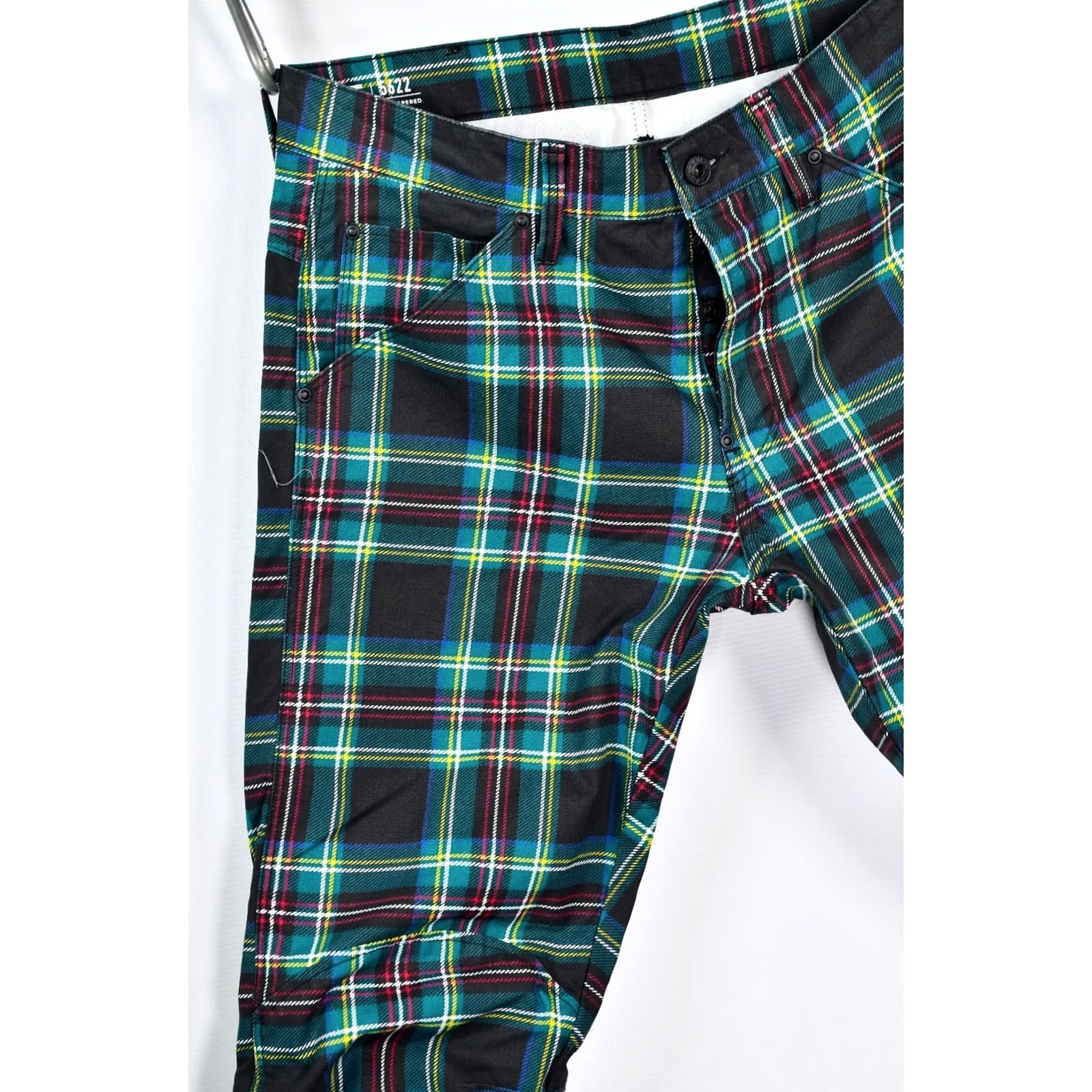 G-Star G-Star Pharrell Williams 5622 3D Tapered Royal Stewart Black Tartan Print Jeans Mens W32 L32 Size US 32 / EU 48 - 6 Thumbnail