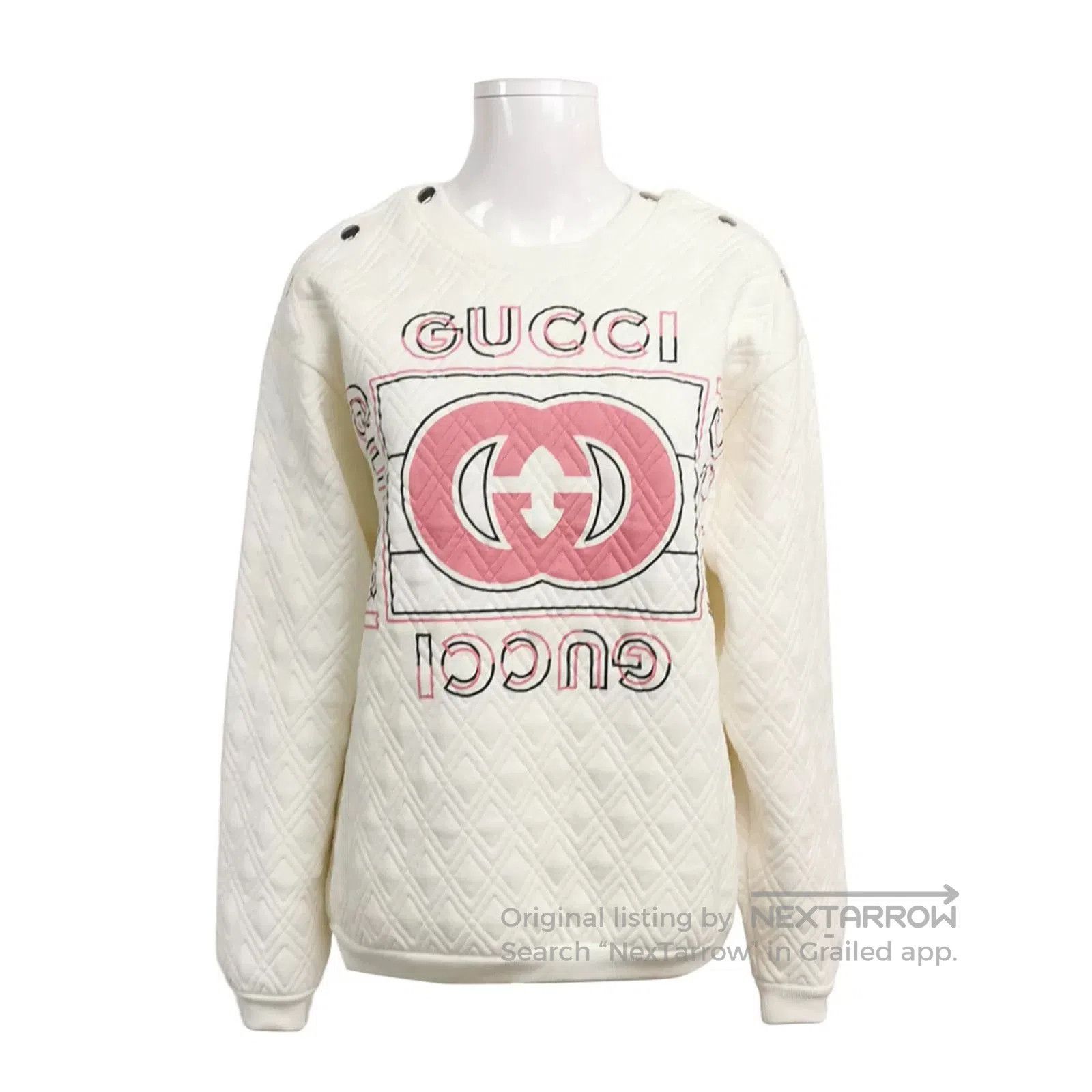 Gucci Gucci Cotton Logo Crewneck Sweatshirt S. Size US S / EU 44-46 / 1 - 1 Thumbnail