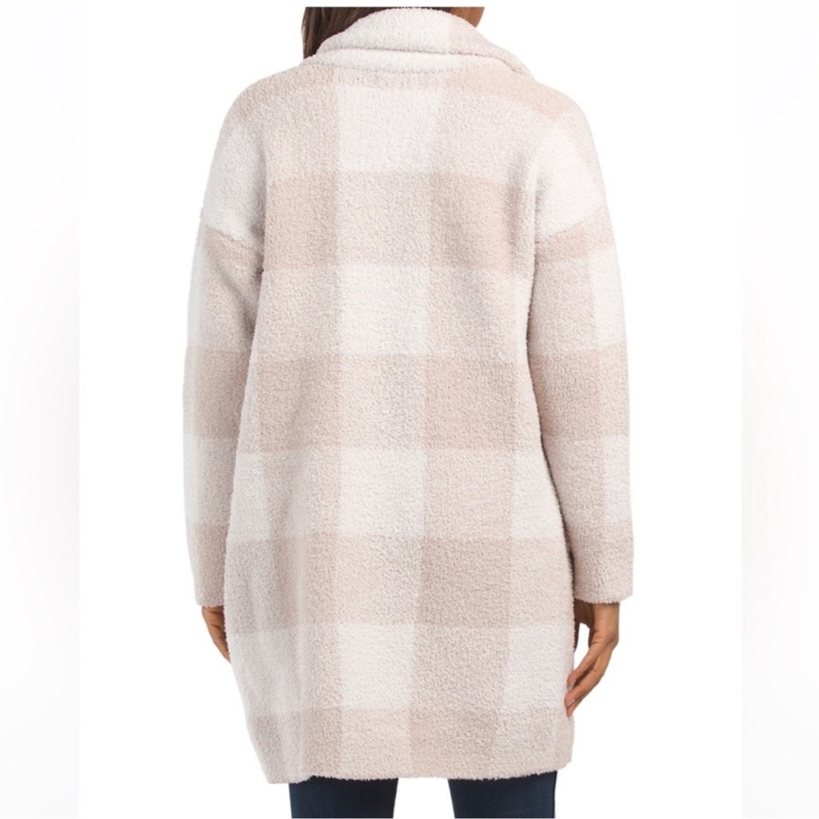 Halston HALSTON Buffalo Check Collar Cardigan With Pockets Size XL / US 12-14 / IT 48-50 - 3 Thumbnail
