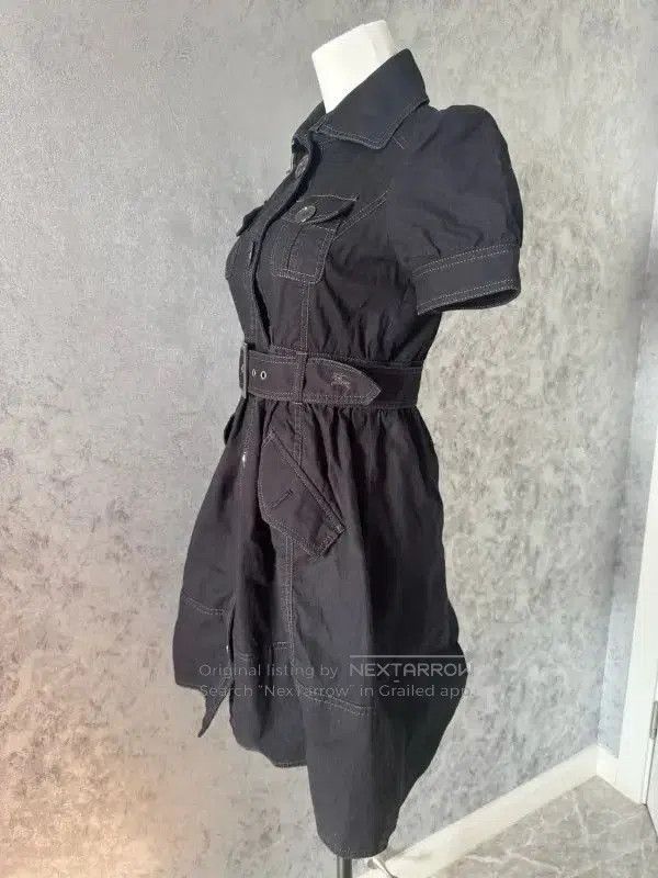 Burberry Burberry Black Cotton Blend Midi Dress. Size M / US 6-8 / IT 42-44 - 3 Thumbnail