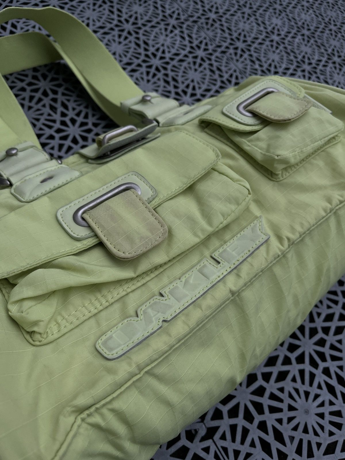 Oakley 🔥 Rare Vintage OAKLEY Y2K Multi Pocket Cargo Bag Rave Size ONE SIZE - 18 Thumbnail