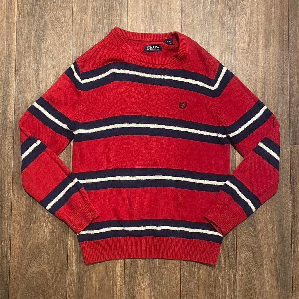 Chaps Chaps knit red and blue striped vtg sweater size S Size US S / EU 44-46 / 1 - 1 Thumbnail