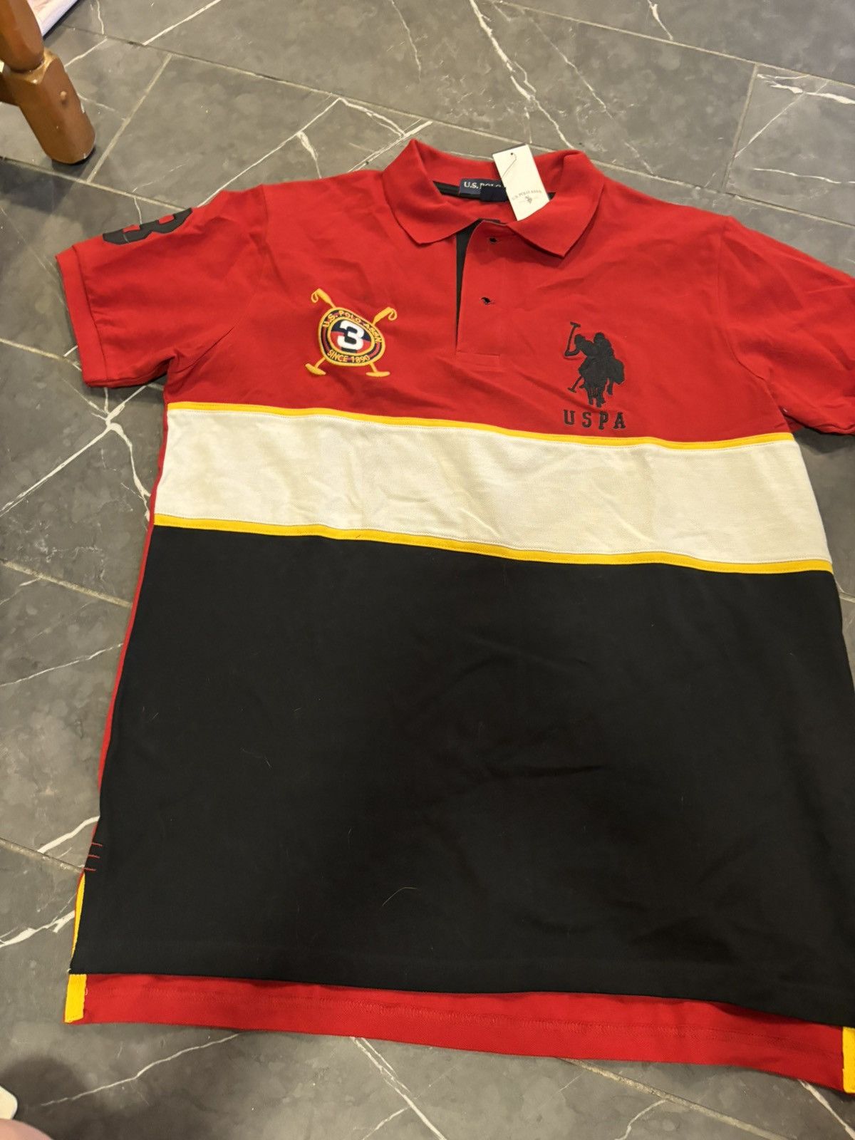 Polo Ralph Lauren Black/red/white striped Ralph Lauren Polo tags on Size US XL / EU 56 / 4 - 2 Thumbnail