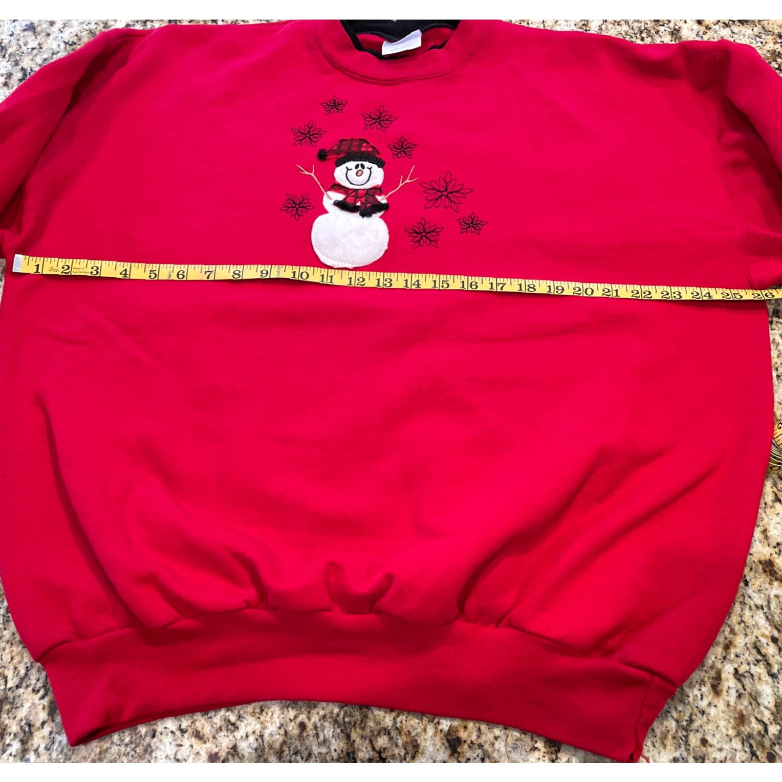 Hanes VINTAGE Hanes Comfort Women’s Sweater Crew Neck Red Snowman XL Ugly Christmas 90s Embroidered Womens XL Size XL / US 12-14 / IT 48-50 - 5 Thumbnail