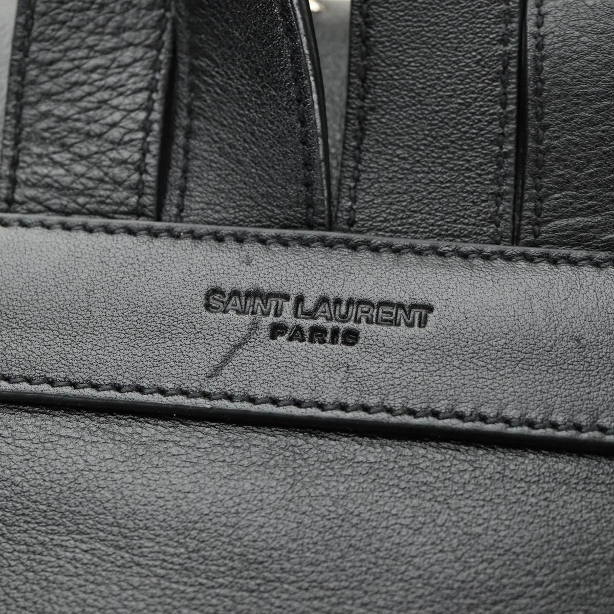 Saint Laurent Paris SAINT LAURENT Backpack Leather Black Silver Auth 185905SM - Size ONE SIZE - 20 Thumbnail