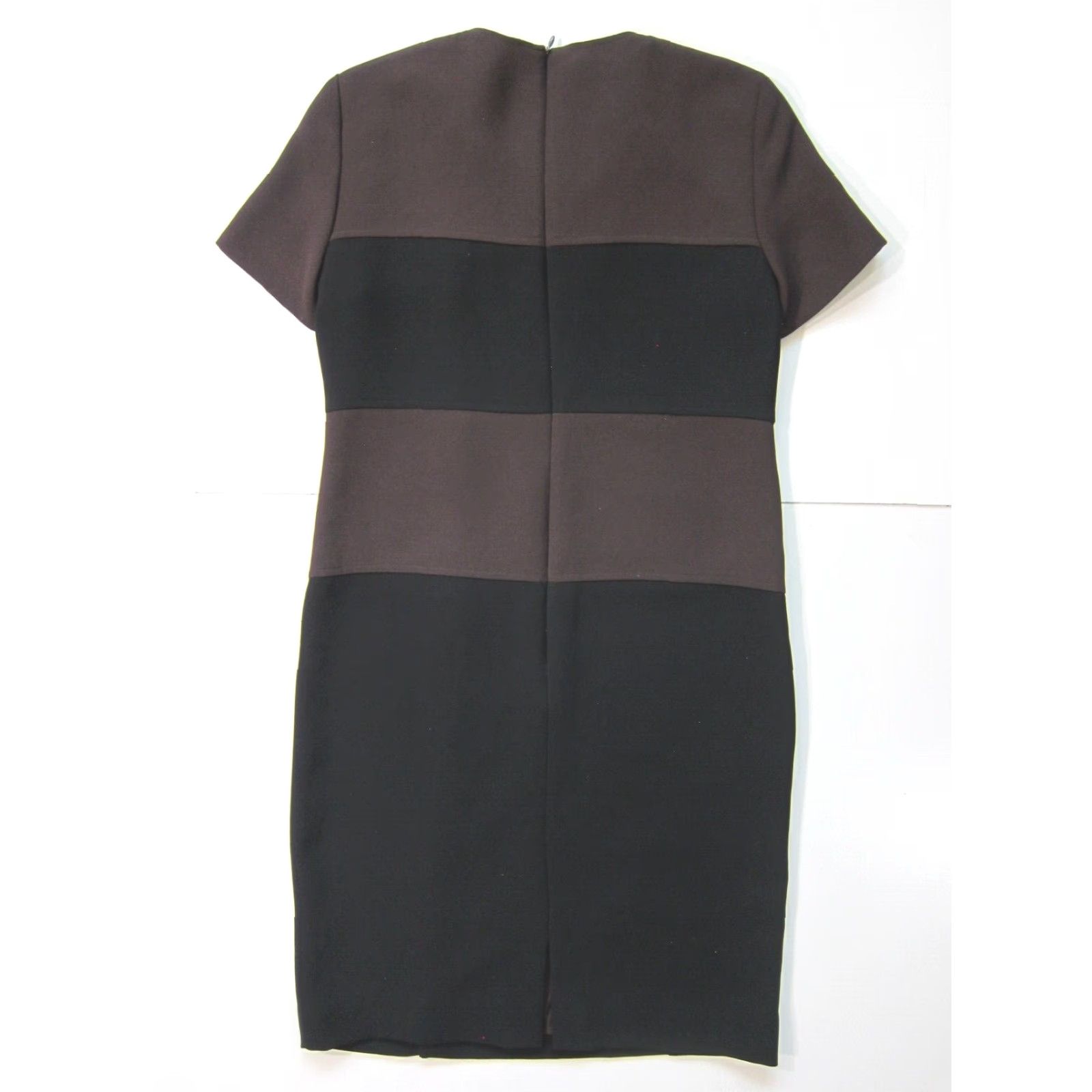 Evan Picone Vintage Evan-Picone Brown Black Gold Button Sheath Straight Tunic Dress Women 4 Size S / US 4 / IT 40 - 2 Thumbnail